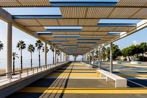 Perspectives colorées à, la Rapita Espagne.